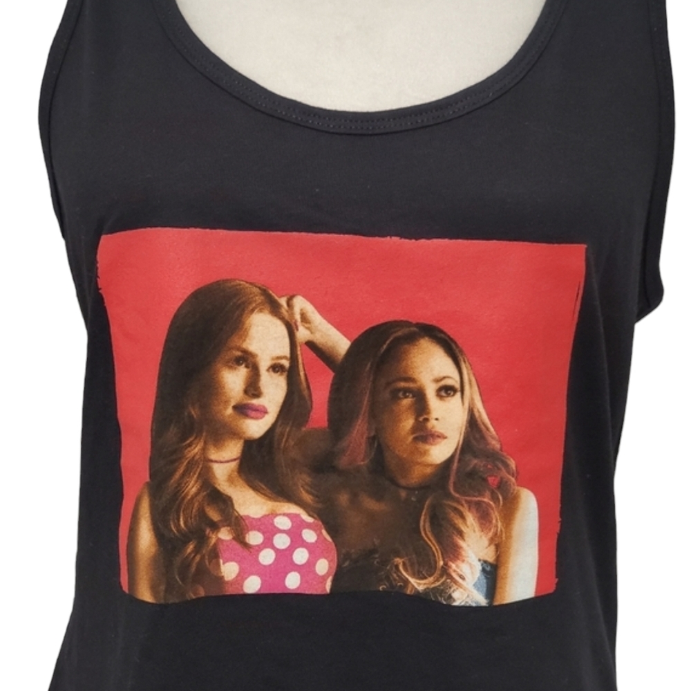 Hot Topic Black Riverdale Choni Faces Print Racerback Tank Top Juniors Large - Picture 10 of 10